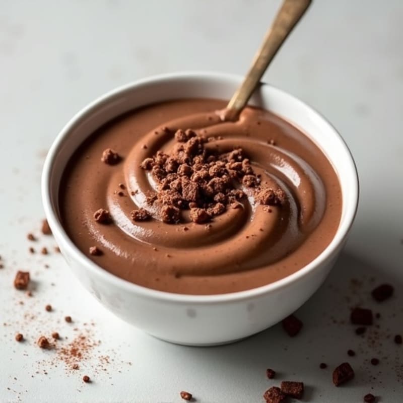 Silky Chocolate Protein Pudding with Chia Seeds