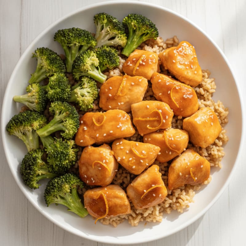 Baked Orange Chicken with Broccoli