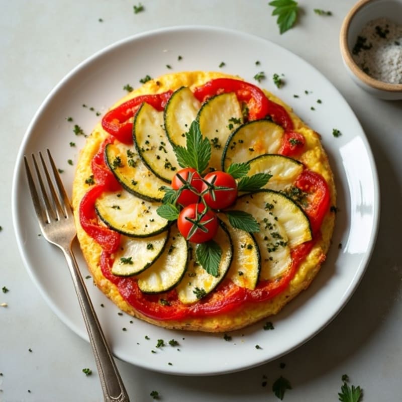 Herb-Roasted Vegetable and Goat Cheese Frittata