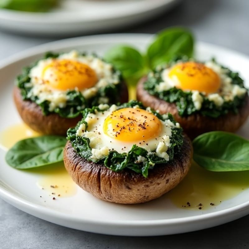 Spinach and Ricotta Stuffed Portobello Mushrooms