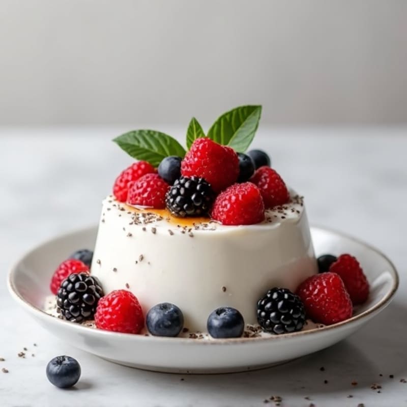 Silky Greek Yogurt Protein Mousse with Mixed Berries