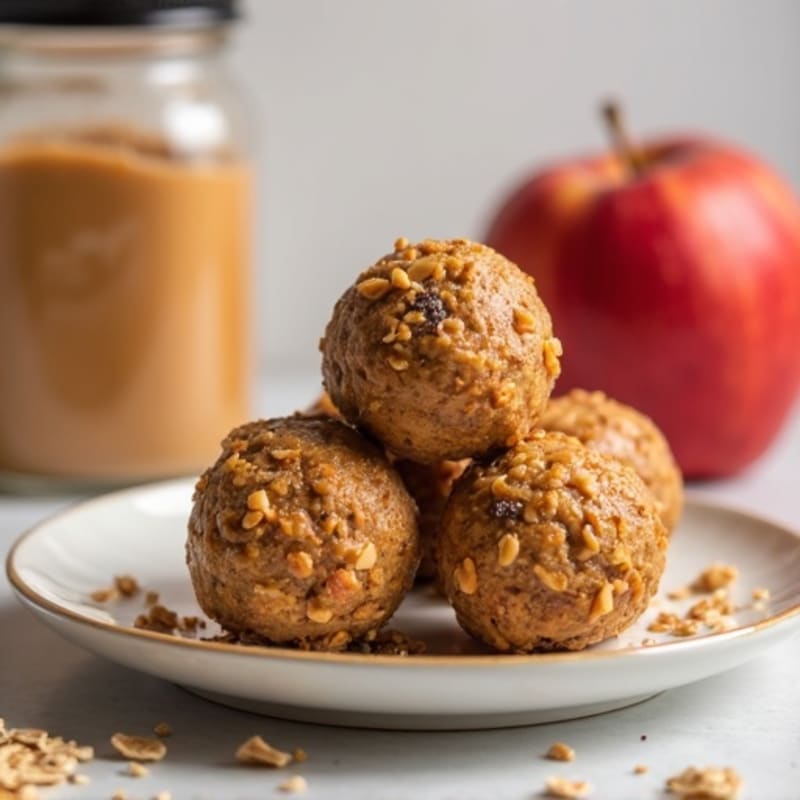 Crunchy Apple Almond Butter Protein Bites