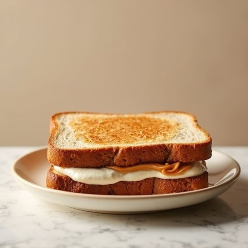 Whole Grain Toast with Creamy Vanilla Protein Spread and Peanut Butter