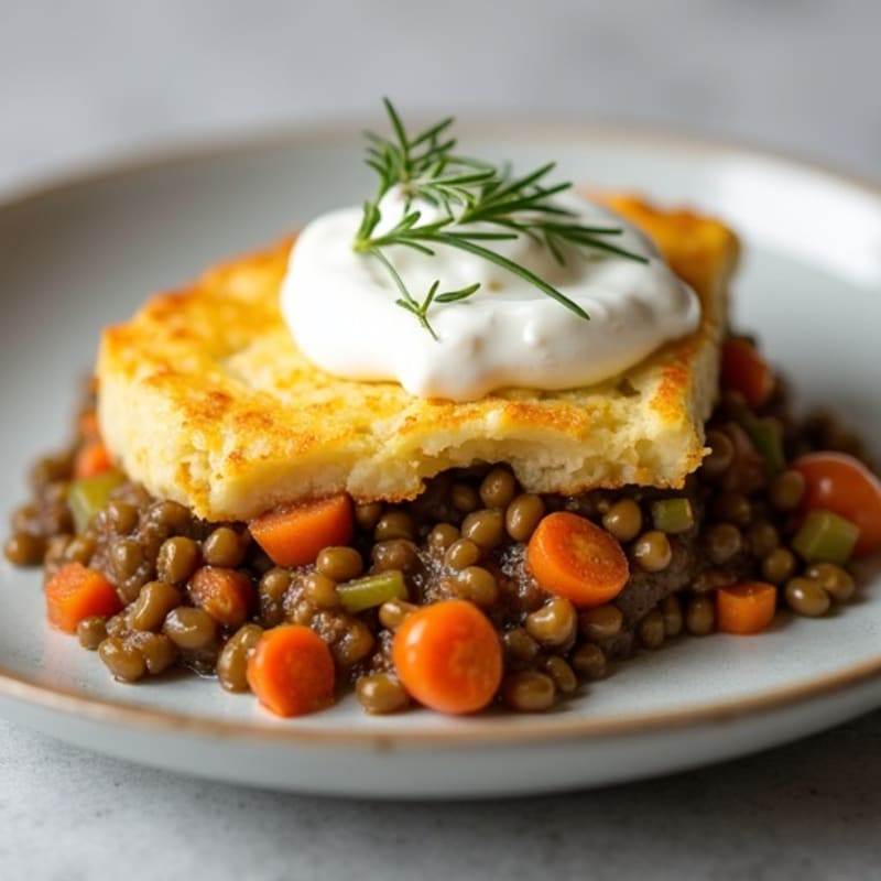 Hearty Lentil Shepherd's Pie with Creamy Cauliflower Topping