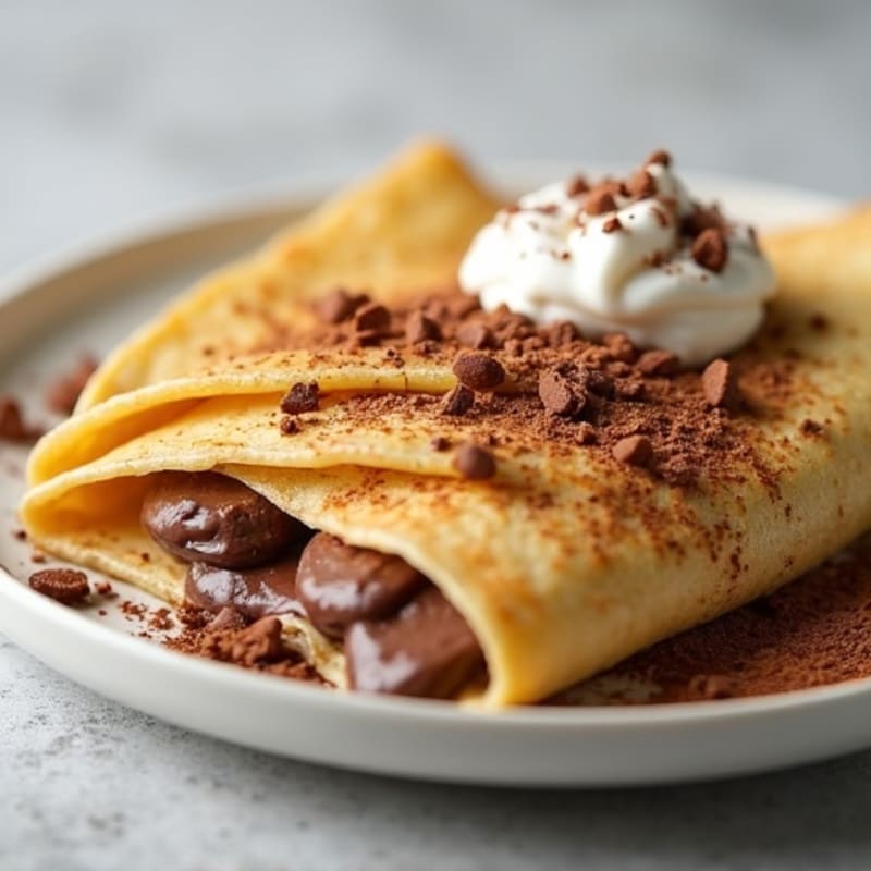 Protein Crepes with Creamy Banana Chocolate Filling