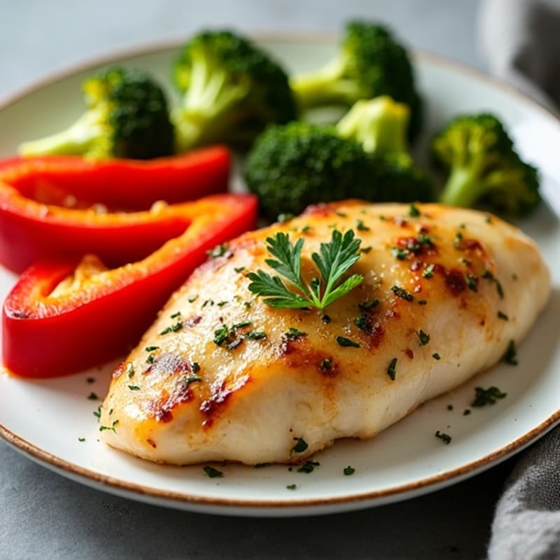 Sheet Pan Lemon Herb Chicken with Crispy Roasted Broccoli and Bell Peppers