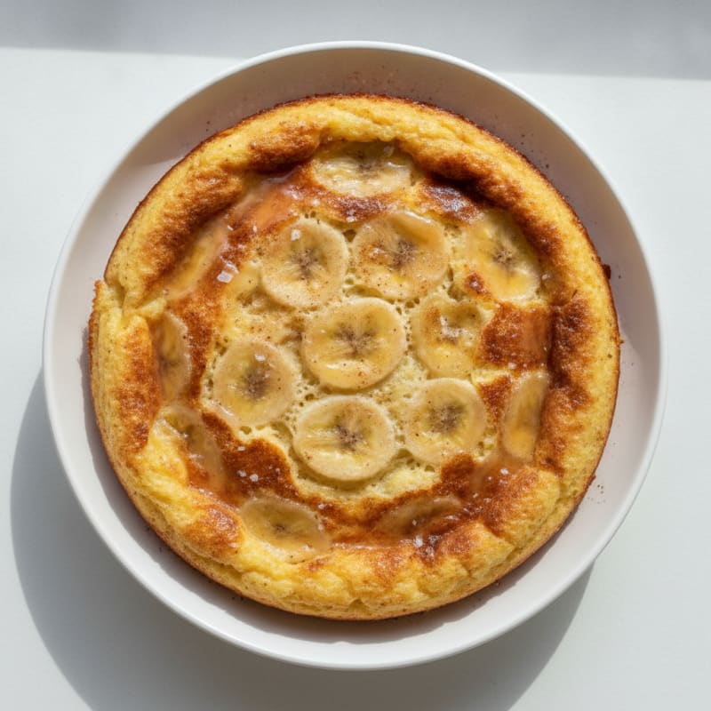 Baked Banana Coconut Egg Custard