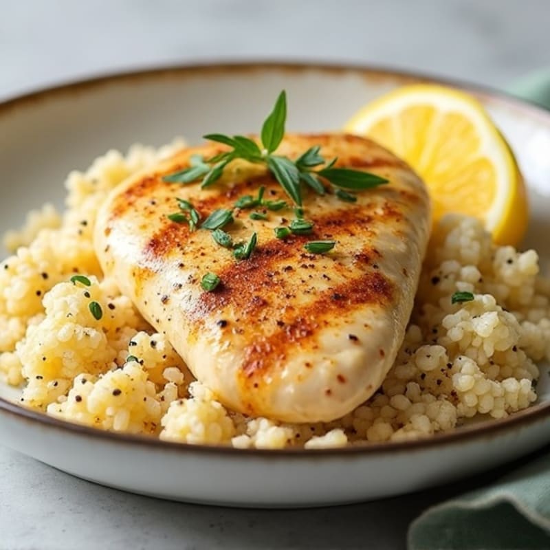 Creamy Yogurt-Spiced Chicken with Cauliflower Rice