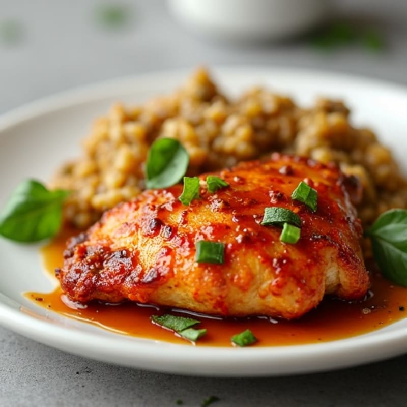Crispy Baked Chicken with Sweet and Spicy Ginger Garlic Glaze