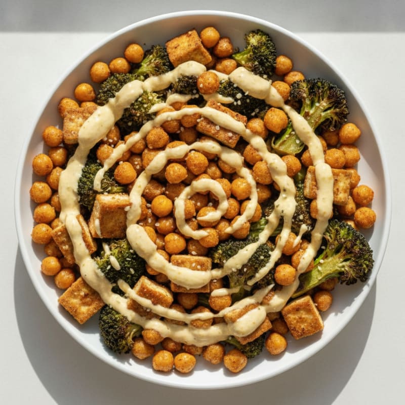 Roasted Vegetable and Chickpea Bowl