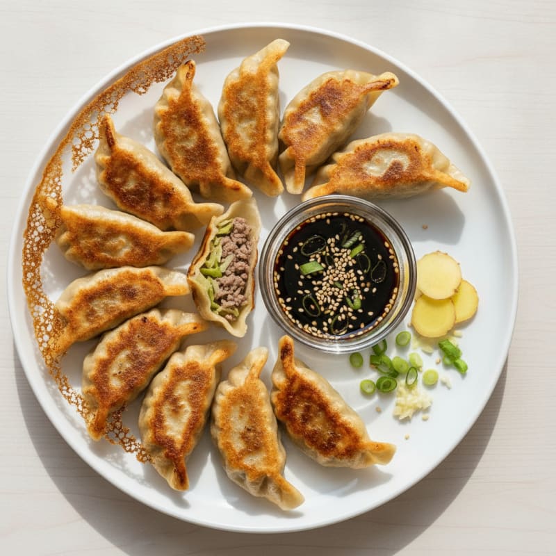 Pan-Seared Beef and Cabbage Dumplings