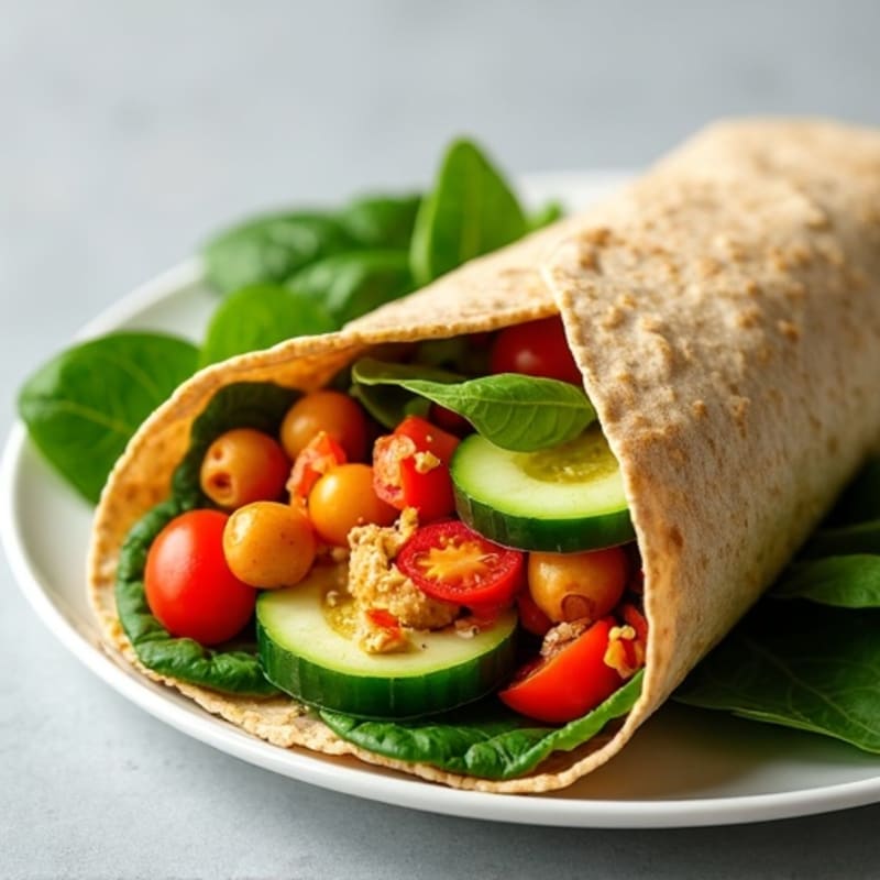 Fresh Veggie Hummus Wrap