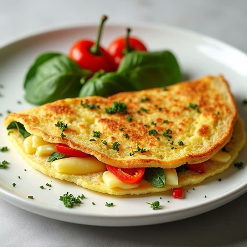 Fluffy Egg White Omelette with Fresh Herbs