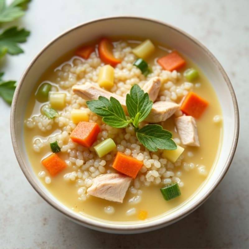 Creamy Lemon Chicken and Rice Soup