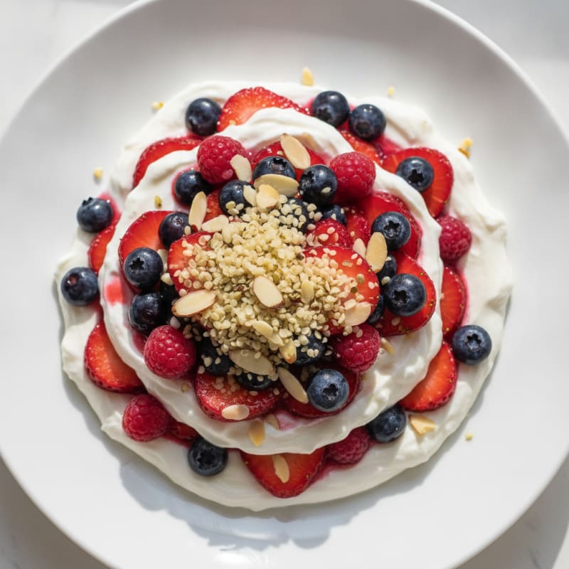 Greek Yogurt Protein Parfait with Mixed Berries