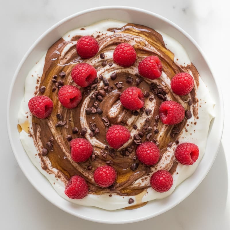 Chocolate Yogurt Swirl with Berries