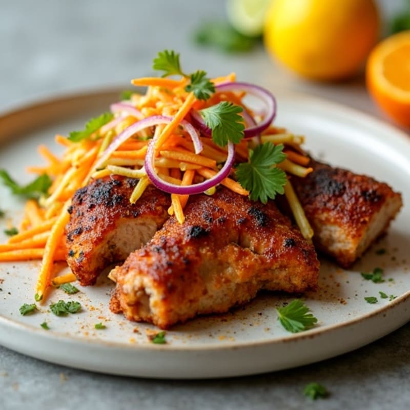 Crispy Pork Carnitas with Bright Citrus Slaw
