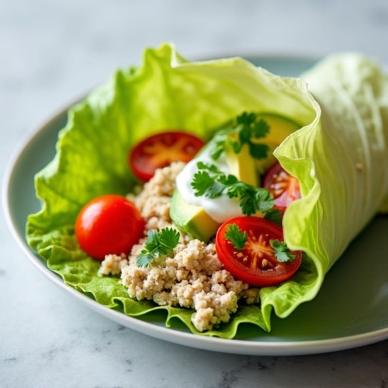 Creamy Avocado Turkey Lettuce Wrap