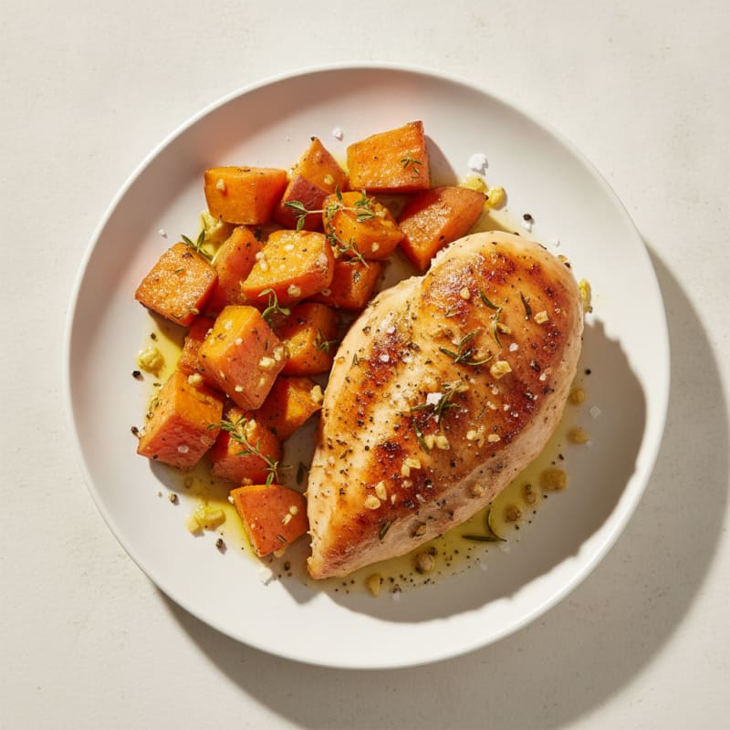 Garlic Herb Roasted Chicken with Root Vegetables
