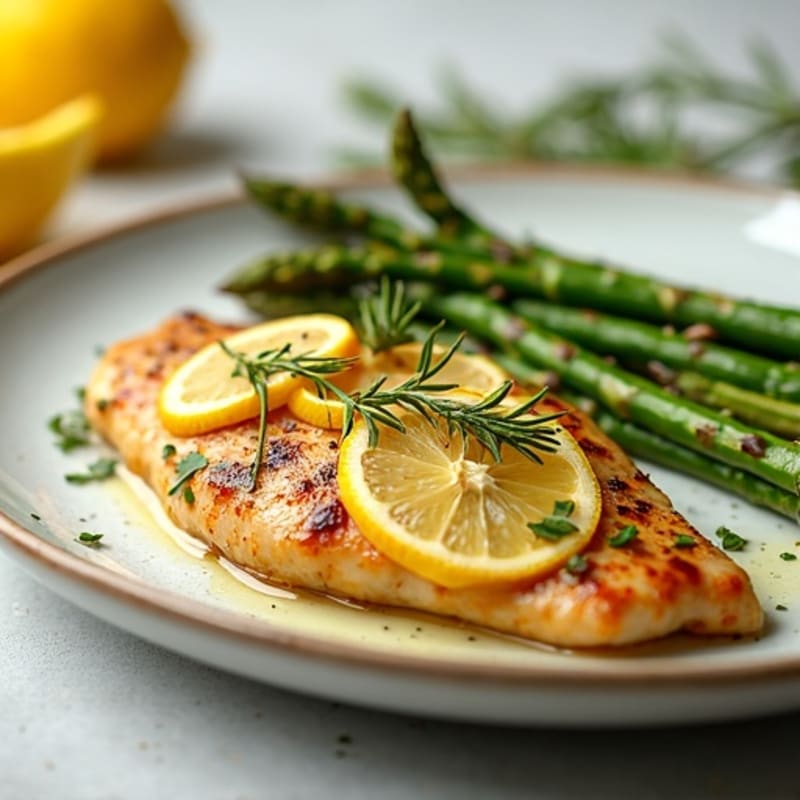 Lemon-Herb Baked Chicken with Roasted Asparagus