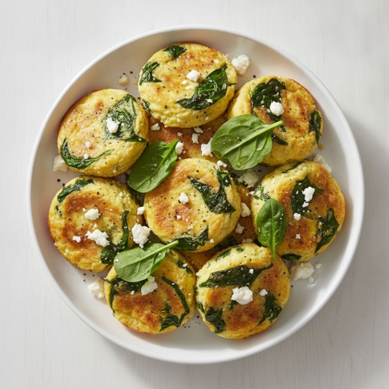 Baked Egg Bites with Spinach and Feta