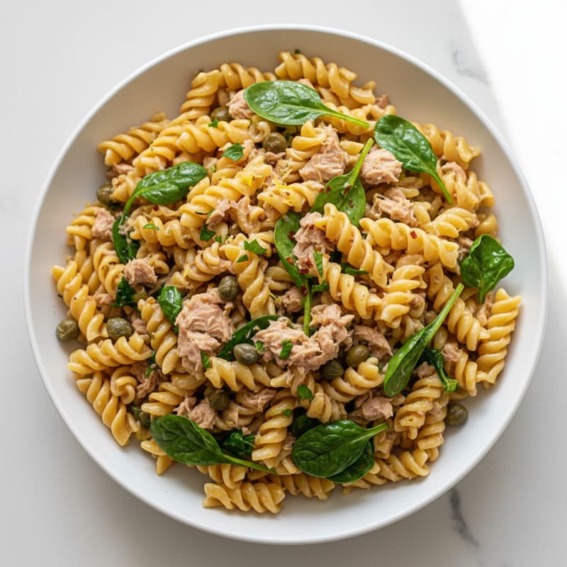 Tuna Pasta with Capers and Lemon