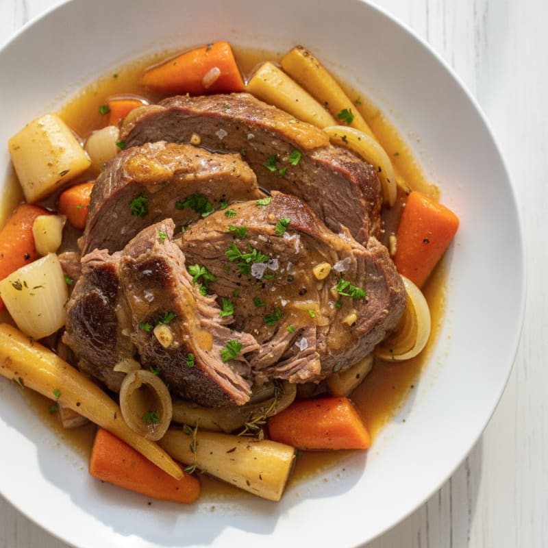Slow-Cooked Chuck Roast with Root Vegetables