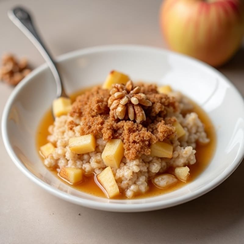 Warm Apple Crumble Baked Oats