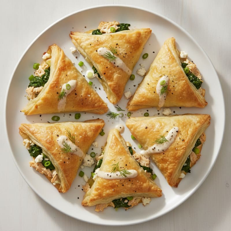 Spinach and Feta Phyllo Triangles
