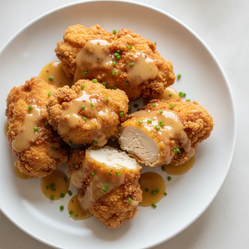 Buttermilk Fried Chicken with Honey-Mustard Glaze