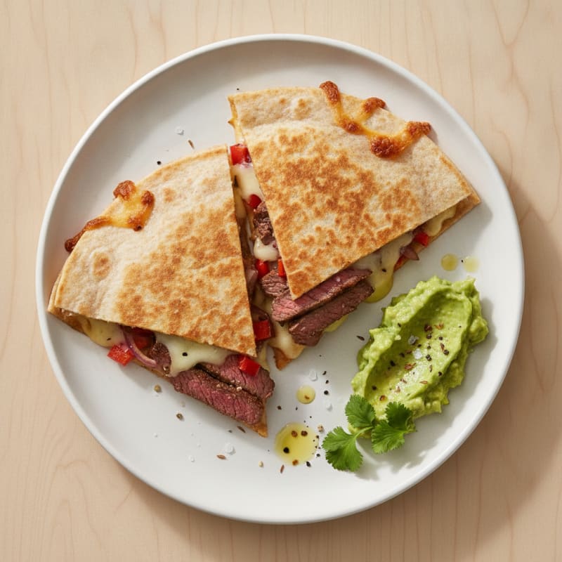 Carne Asada Quesadillas with Guacamole