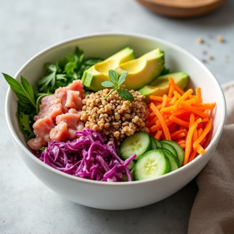 Fresh Tuna Poke Bowl with Creamy Avocado