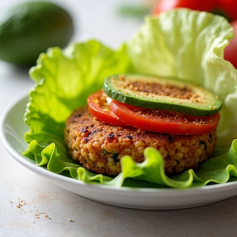 Crispy Veggie Burger Lettuce Wraps