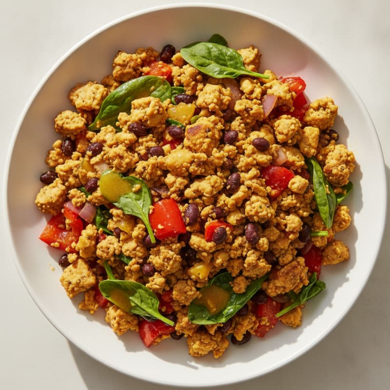 Hearty Tofu Scramble with Roasted Vegetables