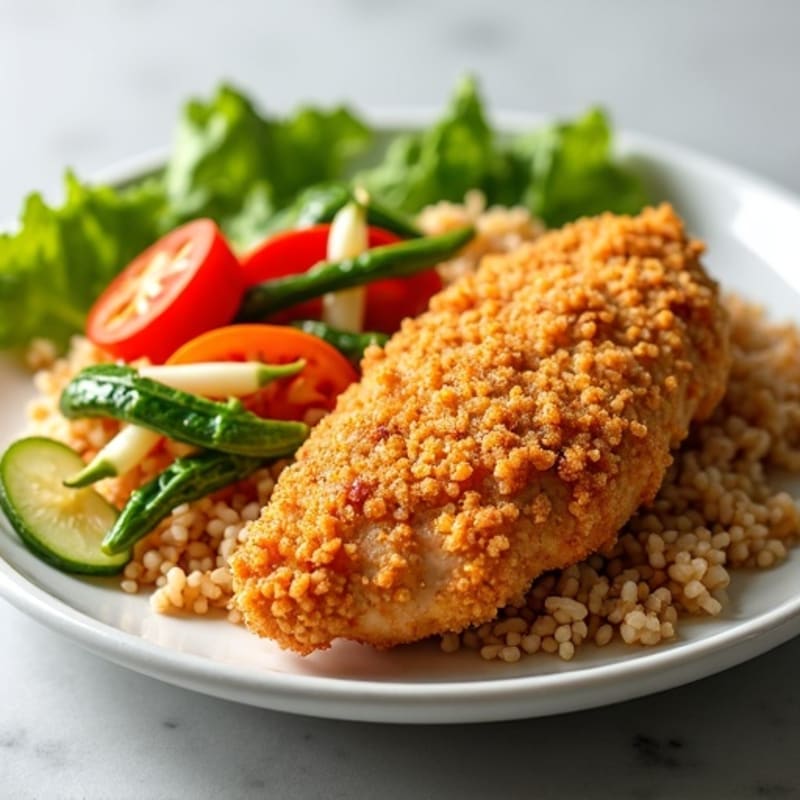 Crispy Chicken and Vegetable Rice