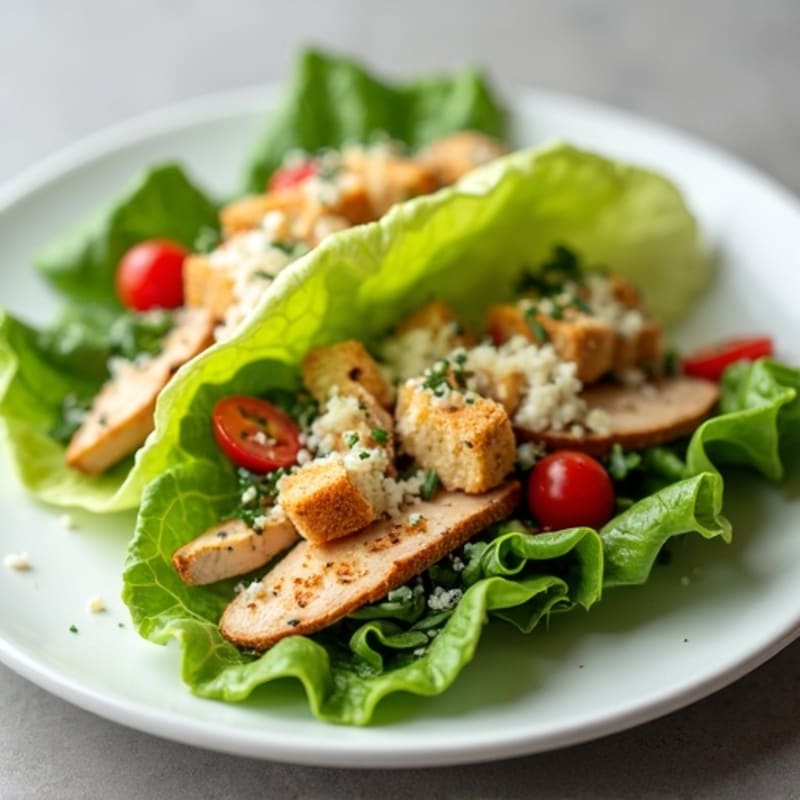 Grilled Chicken Crispy Caesar Lettuce Wraps