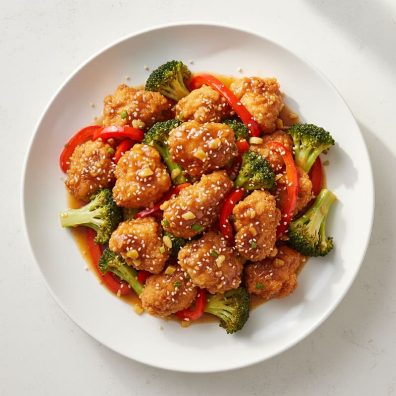 Crispy Honey-Garlic Chicken Stir-Fry