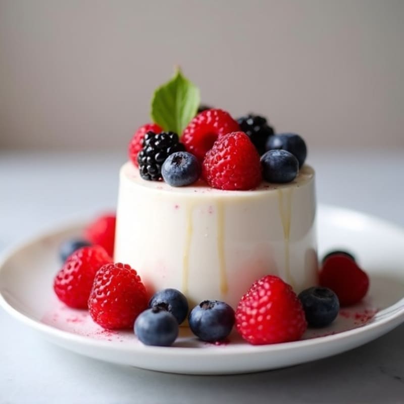 Silky Greek Yogurt Protein Mousse with Mixed Berries
