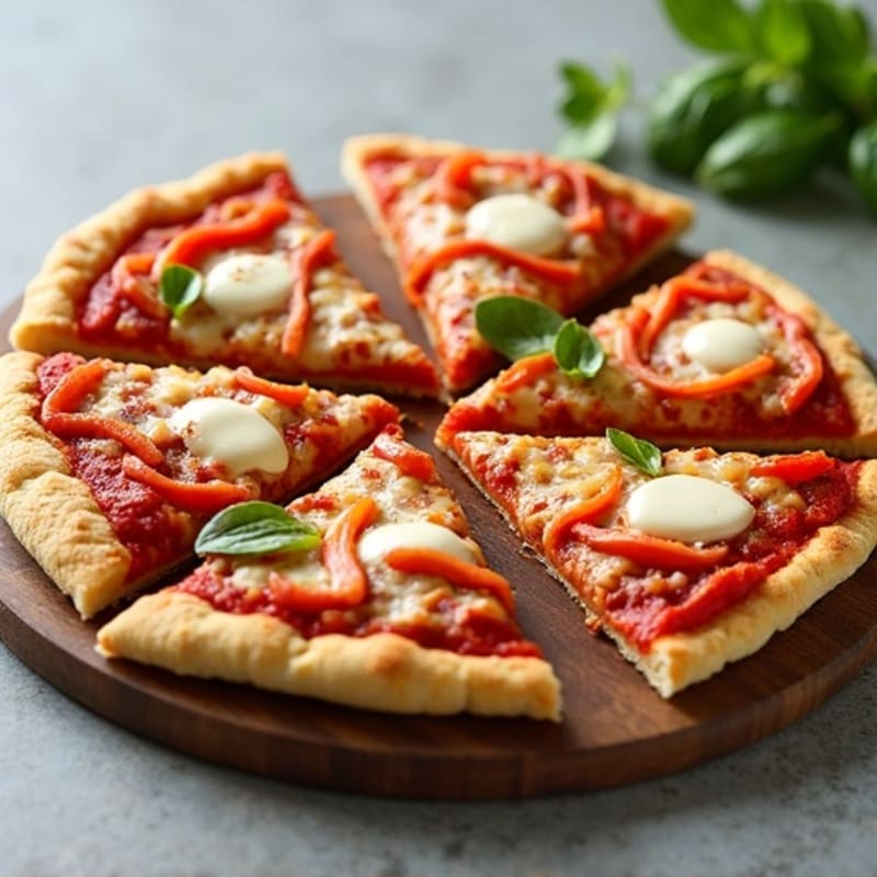 High-Protein Pizza with Lean Ground Turkey, Bell Peppers, and Light Mozzarella