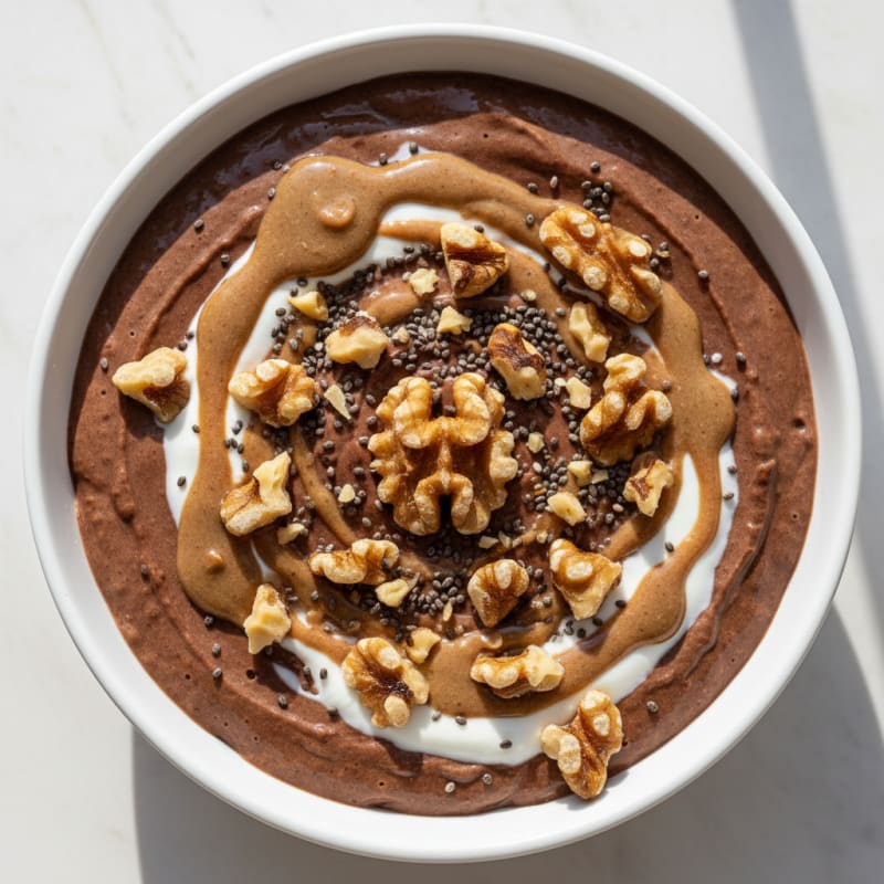 Silky Chocolate Protein Pudding with Greek Yogurt