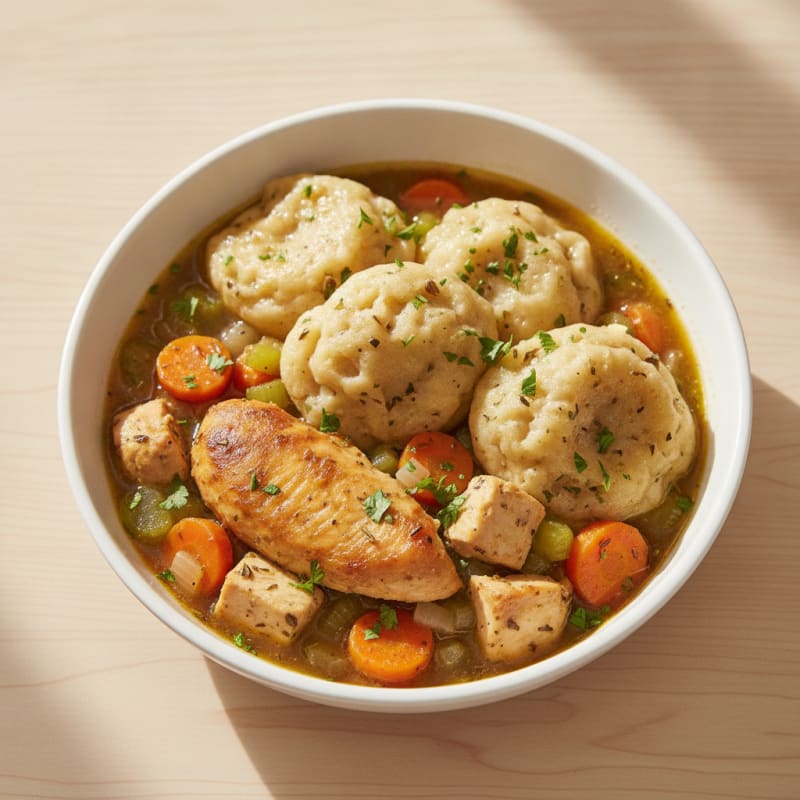 Homestyle Chicken and Herb Dumplings