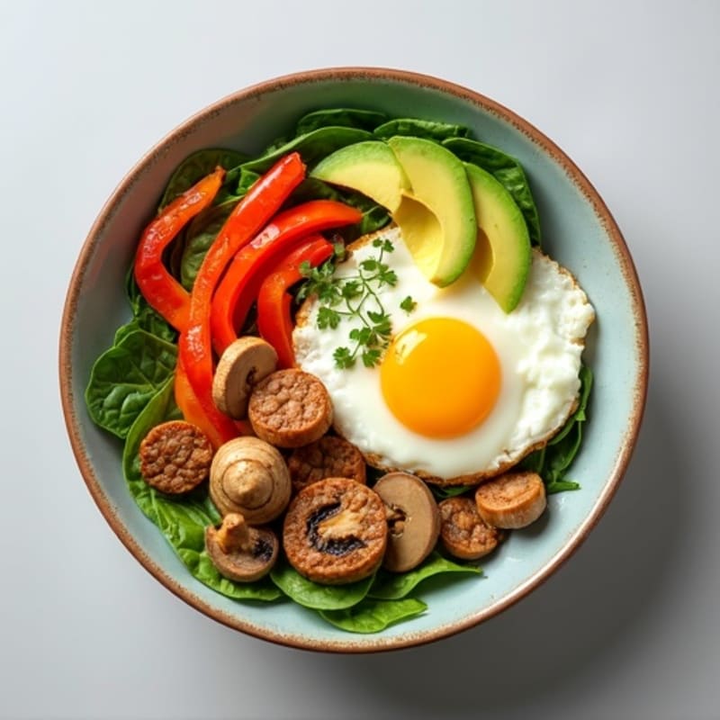 Protein-Packed Veggie and Egg White Scramble Bowl