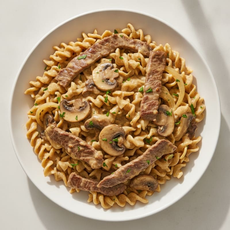Classic Beef Stroganoff with Egg Noodles