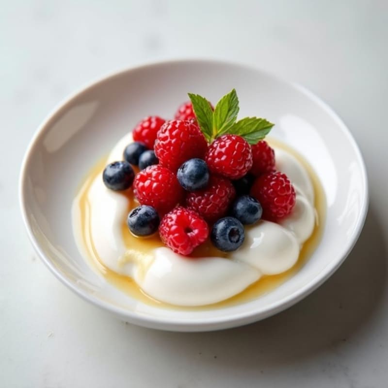 Silky Greek Yogurt Protein Mousse with Fresh Berries