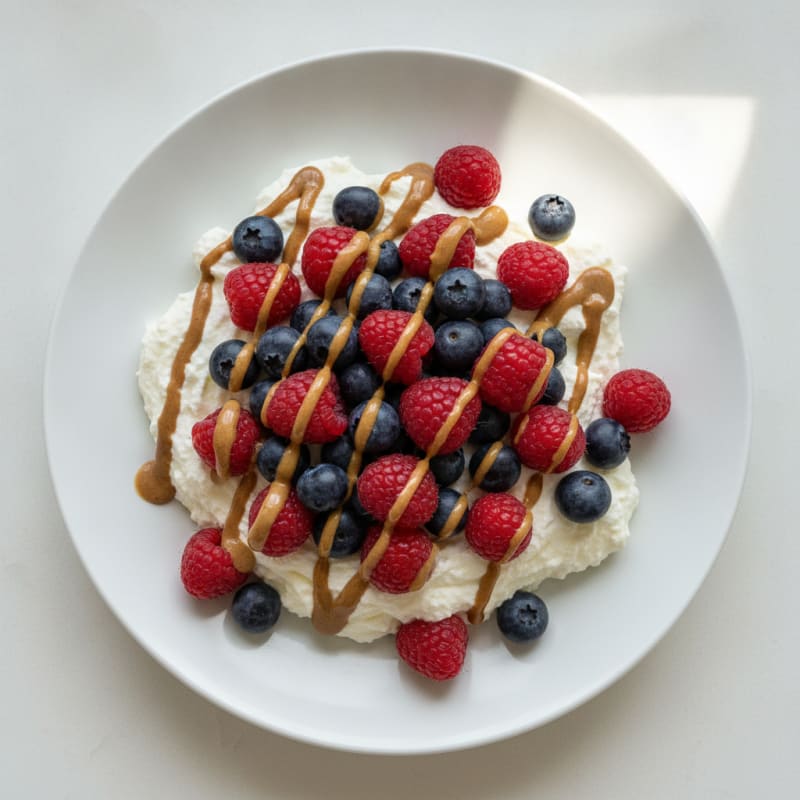 Silky Greek Yogurt Protein Mousse with Mixed Berries