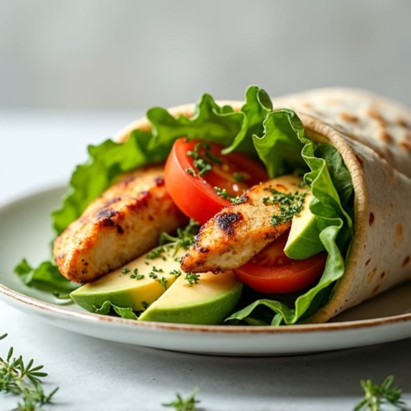 Herb-Grilled Chicken and Fresh Veggie Wrap