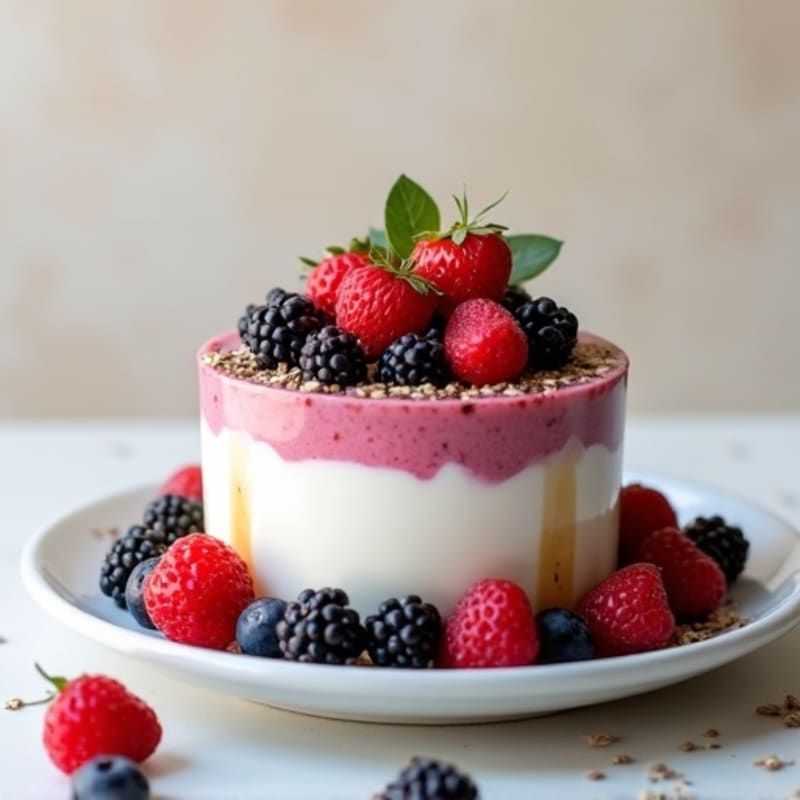 Silky Greek Yogurt Parfait with Berries and Hemp Seeds