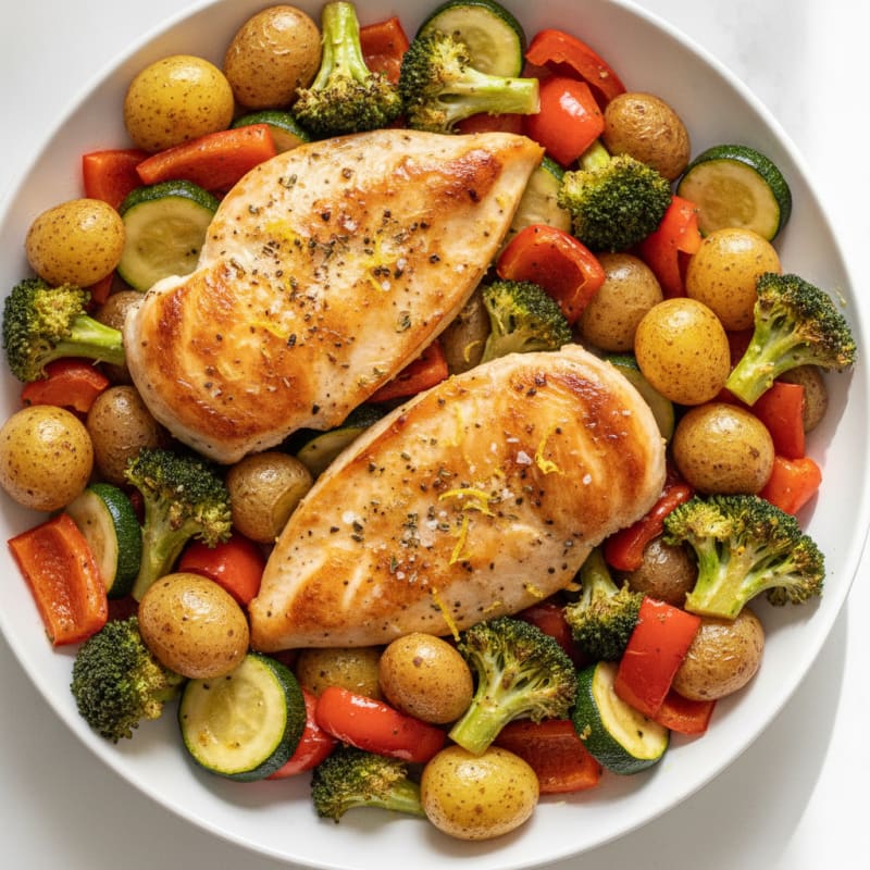 Sheet Pan Lemon Herb Chicken and Veggies