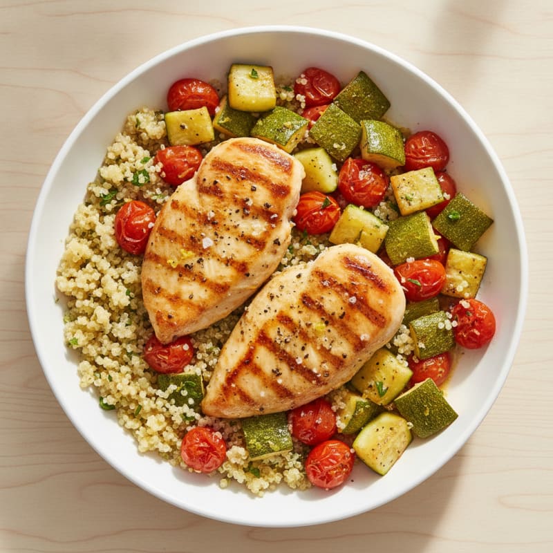 Lemon Herb Chicken and Zucchini Skillet