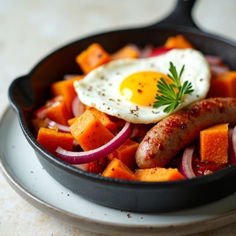Crispy Chorizo Sweet Potato Hash
